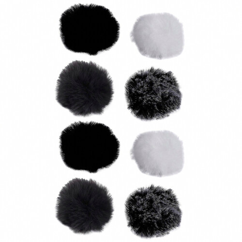 8pcs Universal Lavalier Microphone Furry Muff For Lapel Lavalier Mic