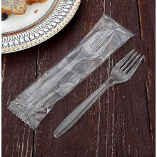 Clear Plastic Cutlery Disposable Utensils Heavyweight (100 Pcs, Clear Color)