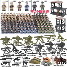 (120PCS-B) War II the British and German armies Desert Military Sodiers Weapons Minifigures Kids Toys Gifts