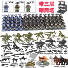 (60PCS-A) War II the British and German armies Desert Military Sodiers Weapons Minifigures Kids Toys Gifts