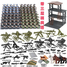 (80PCS-A) War II the British and German armies Desert Military Sodiers Weapons Minifigures Kids Toys Gifts