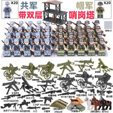 (40PCS-B) War II the British and German armies Desert Military Sodiers Weapons Minifigures Kids Toys Gifts