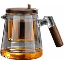 (Clear) Tea Pot with Infuser, Glass Teapot for Loose Tea, Camping, Travel