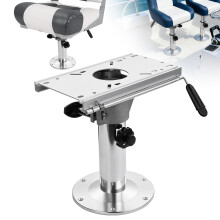 Support de siège de bateau pivotant en alliage d'aluminium, réglable 330-480 mm, rotation 360 degrés