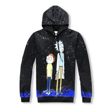 (Sweatshirt Tops,M)Rick And Morty 3d Print Sweatshirt Pants Set Tracksuit Unisex Fashionable Simple