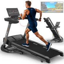 Tapis de course pliable, moteur 4,5 CV, vitesse 18 km/h, inclinaison automatique 18 niveaux, capacité 150 kg