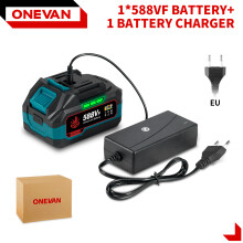 ONEVAN Chargeur 588VF 1EU pour batterie Makita 18V 21V