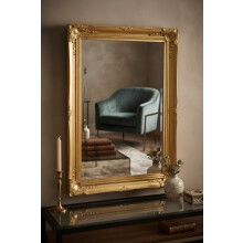 Antique Ornate Gold Mirror Chic 104x74cm