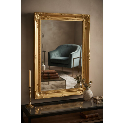 Antique Ornate Gold Mirror Chic 104x74cm