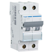 Hager Interruptor Automático Magnetotérmico Série MU, 2P, 16A, Curva C, 6kA
