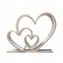 3D Printing Lightweight Heart-shaped Ornaments Wedding Anniversary Home Decoration and Gifts(White)