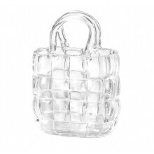 Handtaschenvase, durchsichtiges Trinkglas, dekorative Taschenvase für Esszimmer, Eingangsbereich, Hochzeitsfeier, Arbeitsplatz, Restaurant