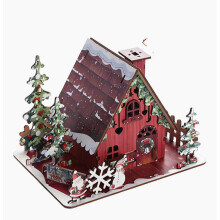 Modellino di casette di un villaggio natalizio 3D, divertente puzzle fai da te senza colla, mini puzzle per la decorazione della casa, giocattoli da c
