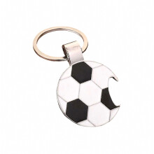 Key Pendant Zinc Alloy Soccer Ball Key Chain Decorative Portable Football Bottle Opener Car Key Ring for Backpack(Black)