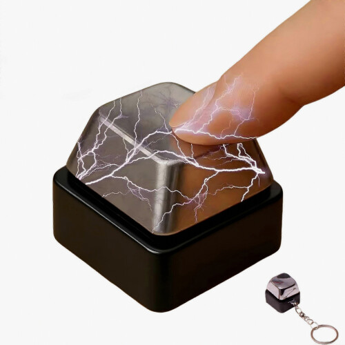 Electric Shock Keychain Harmless Prank Button Funny Tricky Gift