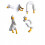 simpatiche statuette di oche, mini statuette 3D decorative per monitor e dashboard da ufficio. 1