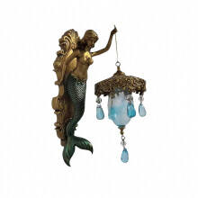 Lampada da parete dal design unico a sirena, luce ambientale soffusa, fascino vintage, decorazione per porte e finestre, luci a sospensione europee