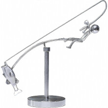 Kinetic Fishing Sculpture - Balance Art for Your Space, 2025 Fisherman Home Decoration