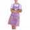 Kitchen Apron - Sleeveless, Waterproof, Adjustable, Cute Cartoon Rabbit Design(Purple) 1