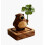 Handgemaakte houten etherische olie diffuser, houten beer etherische olie diffuser, klavertje vier voor thuis 1