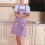 Kitchen Apron - Sleeveless, Waterproof, Adjustable, Cute Cartoon Rabbit Design(Purple) 3