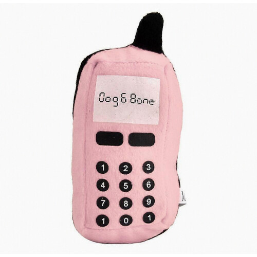 Cuddle Phone Shape Phone Soft Squeaky Built-in Dog Interactive Light Weight Bite Friendly Squeaky Pet Interactive Game(Pink)