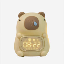 Sveglia per bambini con luce notturna, 7 colori regolabili e timer, ideale per la cameretta, perfetta da comodino per bambini e bambine, per favorire