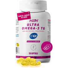 HSN Ultra Omega-3 TG, 120 perlas, 600mg de Omega-3, óleo de peixe