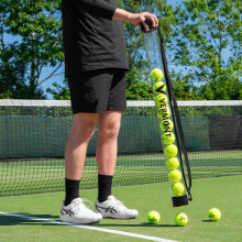 Vermont Tubo para Recolher Bolas de Ténis e Padel, Plástico PVC Transparente, Capacidade 15 Bolas