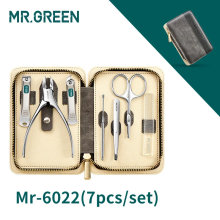 MR.GREEN Manicure Set, roestvrij staal, nagelknippers en snijgereedschap, reiskoffer voor man en vrouw