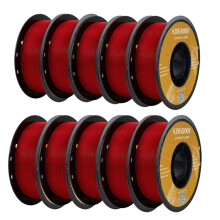 KINGROON Filament PLA pour imprimante 3D, 1.75mm, Rouge, 10kg