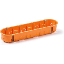 FAMATEL, caixa de embutir para mecanismos, quádrupla, 68x276x45 mm, laranja