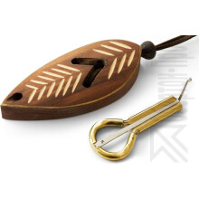 P.Potkin's Komus, arpa de boca, 7 cm, feito à mão, com estojo de proteção