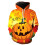 (Pumpkin,L)Sudadera con Capucha Jack Skellington Pesadilla Antes de Navidad Estampada Pullover Prendas para el torso Suéter 1