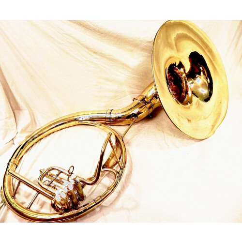 IM Sousaphone Bb, 55,8 cm, dourado, acabamento polido, com bolsa de transporte