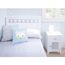 Bainba cabeceira infantil Estrellas, para colchão de 90, branco, MDF