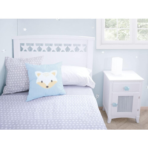 Bainba cabeceira infantil Estrellas, para colchão de 90, branco, MDF