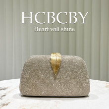 (Gold) Pink Shiny Striped Leaf‑Clasp Evening Bag, Elegant Women Socialite Mini Square Clutch Purse