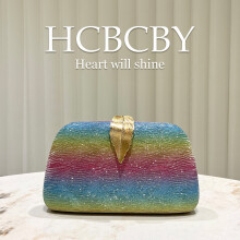 (Color) Pink Shiny Striped Leaf‑Clasp Evening Bag, Elegant Women Socialite Mini Square Clutch Purse