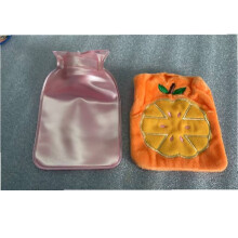 (Orange)Mini saco de água quente PVC desenho animado adequado aquecimento interno externo emergência