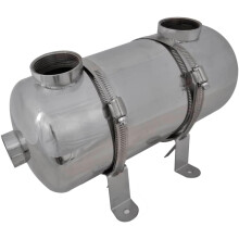 vidaXL Intercambiador de Calor para Piscina, 355 x 134 mm, 40 kW, Aço Inoxidável