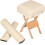 tectake, Taburete Dobrável, Assento Acolchoado e Capa de Couro Sintético, Bege, Conjunto de Acessórios para Cama de Massagem 1
