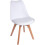 Regalos Miguel, cadeira de jantar Synk Basic, branco, com protetores nos pés, para interior 1