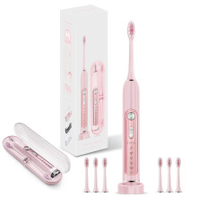 SUBORT S7 Super Sonic elektrische tandenborstel, Rose, 38.000 slagen/min, IPX7 waterdicht met 5 modi