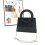 (Black) New Solid Compact Evening Bag, Elegant Women Rhinestone Clutch Shoulder Purse 1