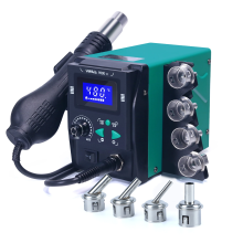 Yihua 959D-II heteluchtpistool, 700W, LED display, voor telefoonreparatie en solderen