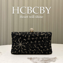 (Black) Women Shiny Luxury Rhinestone Decor Evening Bag, Elegant Stylish Ladies Formal Party Clutch Purse