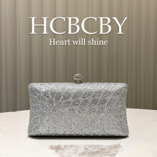 (Silver) Women Shiny Luxury Rhinestone Decor Evening Bag, Elegant Stylish Ladies Formal Party Clutch Purse