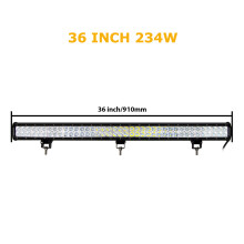 Barre lumineuse LED 36 pouces 234W sans fil, Combo Spot et Flood, Boîtier aluminium noir, pour 4x4 et camion