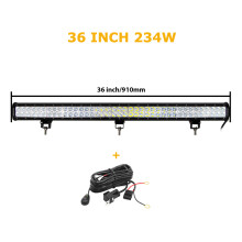 Barre lumineuse LED 36 pouces 234W, faisceau Combo Spot et Flood, boîtier aluminium noir, pour véhicule 4x4 et camion